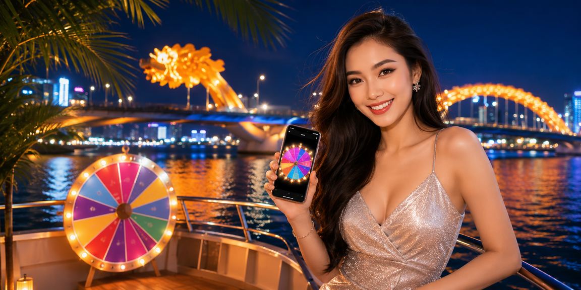 Khung cảnh Đà Nẵng về đêm gợi nhớ không khí giải trí và may mắn của người dùng Việt Nam